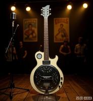 Weifang Rebon 6 String White Colour Resonator Dobro Electric Guitar