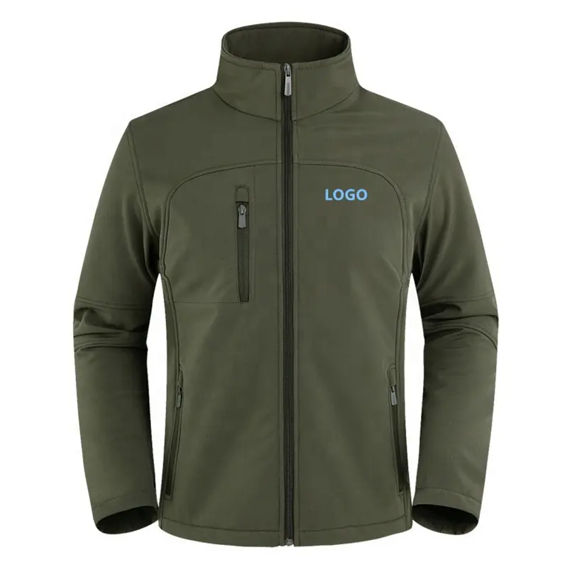 Yüksek kalite özel tasarım açık Softshell su geçirmez ceket erkek yumuşak yüzeyli ceket