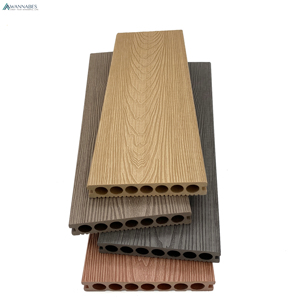 Panel de suelo de cubierta en relieve compuesto de plástico y madera resistente al desgaste para suelo de decoración de pasillo de acera de jardín - Product Image 2