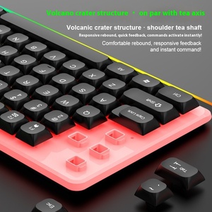 Juego de teclado de ratón para juegos de deportes electrónicos retroiluminado RGB GTX350 sensación mecánica USB para conexión por cable <span class=keywords><strong>Bluetooth</strong></span> 104 teclas Metal luminoso - Product Image 5