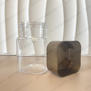 200ml square plastic <b>bottle</b> <b>for</b> gummy candies, nuts, snacks, and goji berries; 300ml square plastic <b>bottle</b> <b>for</b> gummy candies. - Product Image 1