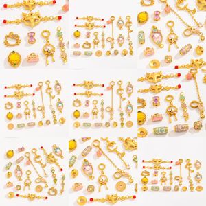NANTONG Perles, pendentifs, pampilles et entretoises en cuivre plaqué or 18 carats, style chinois, pour la création de bijoux DIY - Product Image 4
