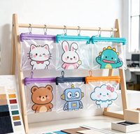 Bolsas Impermeables de PVC con Cierre de Cremallera y Diseño de Dibujos Animados Personalizadas, para Audífonos, Lápices Labiales y Otros Artículos Pequeños