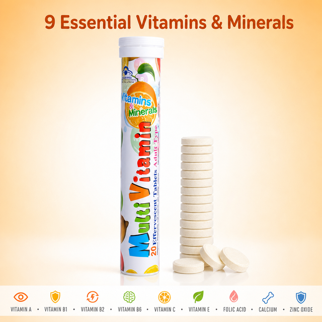 OEM Natural Dietary Supplement Effervescent Tablets with Multivitamin Vitamin C Mineral Blend for Adult Use