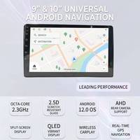 Autoradio multimédia universel 10,1 pouces 1+16 Go avec Carplay, WIFI, navigation GPS, placement sur tableau de bord, aide au recul