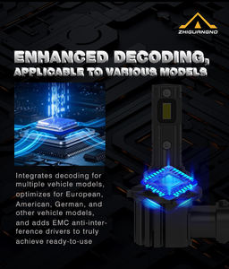 ए 8 9012 <span class=keywords><strong>30w</strong></span> <span class=keywords><strong>3000lm</strong></span> एल्यूमीनियम के नेतृत्व वाली हेडलाइट्स के साथ 1:1 बीम डिजाइन नई स्थिति 6000k रंग तापमान सार्वभौमिक फिटमेंट - Product Image 3