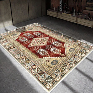 Alfombra de Piso Moderna de Estilo Persa Geométrico Impresa en 3D Personalizada, Efecto Cristal Moderno para Sala de Estar, Hecha de Poliéster - Product Image 3