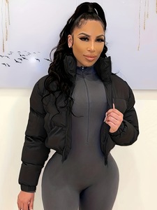 Meilleures ventes automne/hiver pour femmes : vestes courtes en coton pour femmes de style européen et américain - Product Image 6