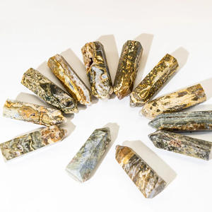 หินคริสตัลแจสเปอร์มหาสมุทรแกะสลักด้วยมือแบบธรรมชาติขายส่ง หินควอตซ์ทรงหอคอย สำหรับตกแต่งเป็นของขวัญ - Product Image 1