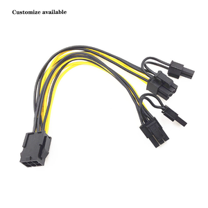 18Awg 20cm करने के लिए 8 पिन महिला पुरुष 2 ( 6 + 2) पिन PCI-एक्सप्रेस 8pin करने के लिए दोहरी 8 पिन फाड़नेवाला GPU ग्राफिक्स कार्ड बिजली की आपूर्ति केबल - Product Image 5