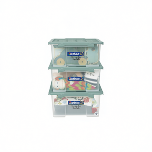 Caja de Almacenamiento Rotho Evo Safe Transparente Apilable con Tapa para Organizar Juguetes y Artículos del Hogar - Product Image 2
