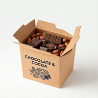 Servizio di Stampa Digitale Personalizzata su Carta per Scatole Pieghevoli in Cartone Bianco per Cioccolato con Logo Personalizzato Basso MOQ