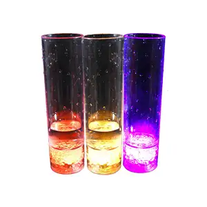 Vasos altos luminosos Led para fiestas, vaso de vidrio con luz parpadeante, vasos de plástico para Bar, vasos acrílicos para beber vino