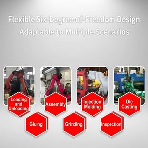 Robot industriel à six axes, bras mécanique programmable, chargement, déchargement, pulvérisation, soudage, manutention, estampage, multi-applications - Product Image 3