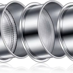 Tamis de laboratoire en acier inoxydable 304, mailles 200, 80 et 10 (0,074, 0,18 et 2 mm), diamètre 4 pouces, pour laboratoire - Product Image 2