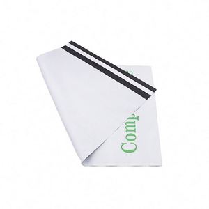 Custom 100% Biodegradable/<b>Compostable</b> EN13432 Certified Grey Mailing Carrier <b>Bags</b> for Clothing Packaging and Logistics Use - Product Image 4