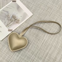 PU lederen hartvormige tas charme sleutelhanger handgemaakte hartvormige tas hanger decoratief ornament voor tas portemonnee accessoire Valentijn cadeau