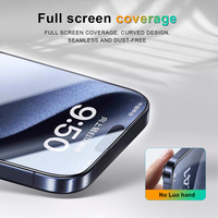 Couverture d'écran complète anti-poussière pour écouteurs pour iphone 9H hd OG protecteurs d'écran 13 et 14 15 16