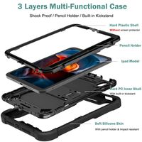 Boîtier de tablette antidéflagrant en silicone dur antichoc robuste pour ipad mini 6 écran lcd d'origine livré avec fente pour stylo