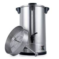 Urne à café électrique 16L, double paroi en acier inoxydable, bouilloire à eau chaude de qualité alimentaire, distributeur de café commercial pour bureau