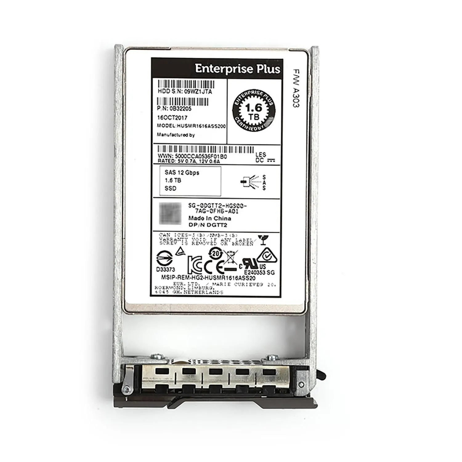 Bền 1.6TB 0DGTT2 0B32205 Cho DELL SC220 SCV3020 SC4020 SC5020 SSD Flash Máy Chủ Ổ Cứng