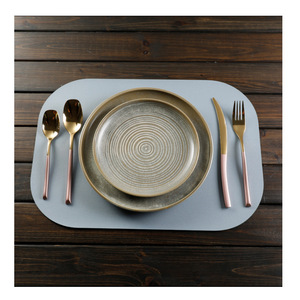 PU eco-friendly waterproof placemats, irregularly shaped <b>table</b> <b>mats</b>, creative Western-style restaurant <b>mats</b>, European-style - Product Image 1