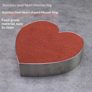 Moule à biscuits en forme de cœur en acier inoxydable, 4 tailles, pour <span class=keywords><strong>mousse</strong></span> - Product Image 4