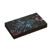 Boîte d'emballage cadeau en carton recyclable avec fermeture magnétique personnalisée, boîtes rigides pour cosmétiques, vernis à ongles, parfum, éponge dorée