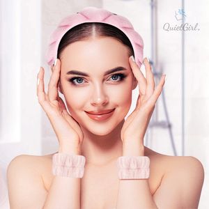 แถบคาดศีรษะสปาล้างหน้าสายรัดผมมาส์กดูแลผิวทำจากฟองน้ำสีทึบที่คาดผมปรับแต่งโลโก้ได้ - Product Image 1