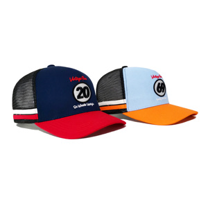 หมวกเบสบอลตาข่ายแบบปรับได้ 5 แผง สีทูโทน ปักลายปักโลโก้ด้านหน้าและด้านหลังตามสั่ง สำหรับผู้ชายและผู้หญิง - Product Image 4