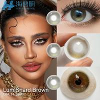 Lentilles de contact colorées OEM en gros, stabilisées par rotation, 14,5 mm, jetables quotidiennes, HEMA, fournisseur d'usine de cosmétiques