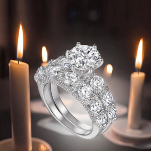 Anillo de Compromiso Minimalista de Plata de Ley 925, Joyería Fina con Circonita Cúbica, Anillo de Boda para Mujer, Popular en Rodio para Parejas - Product Image 3