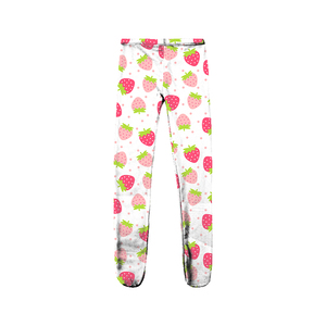 Leggings pour filles et bébés filles, taille haute, longs, style vintage, motif rose, pour la Saint-Valentin - Product Image 3