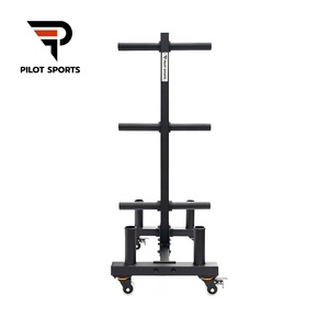 PILOTSPORTS <strong>Weight</strong> Plate <strong>Tree</strong> With Casters Commercial Gym <strong>Weight</strong> Plate Storage Rack Steel Strength Training <strong>Weight</strong> Plate Stand - Product Image 3