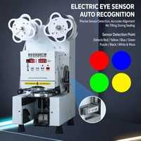 Machine de scellage thermique entièrement automatique pour gobelets en plastique, idéale pour les boissons, les jus, le bubble tea, et les mini-gobelets à induction.