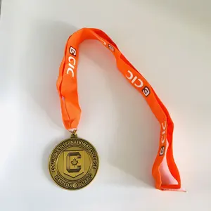 Logo personnalisé pour cérémonie, médaillon de sport, en Bronze Antique, prix d'usine, médaillon, vente en gros