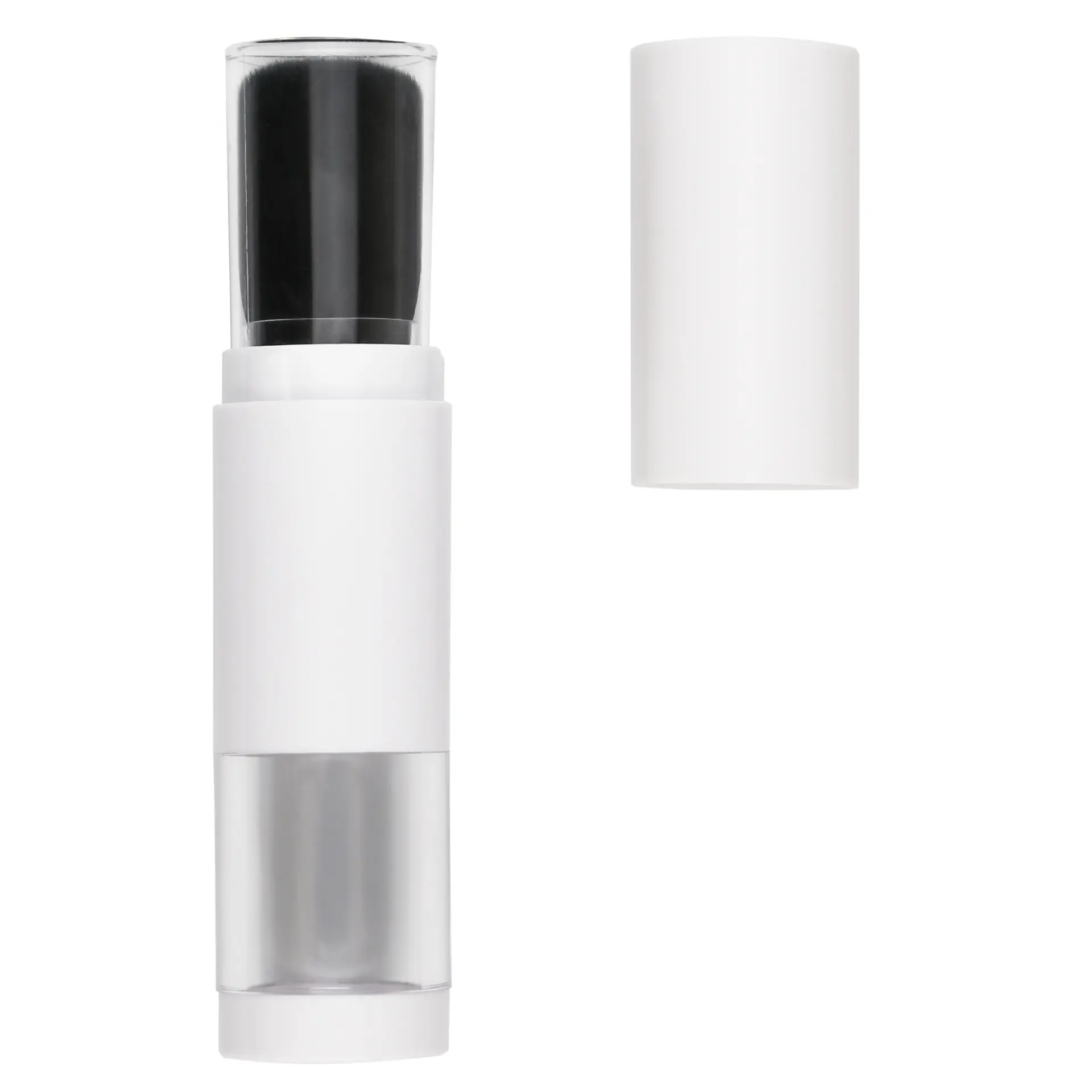 Grosir portabel ditarik tabir surya tongkat kosmetik OEM Makeup kecantikan pengaturan sikat dengan wadah botol bubuk longgar