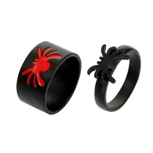 Thời Trang Cổ Điển Punk Gothic Đồ Trang Sức Vài Bộ Halloween Hợp Kim Gothic Hollow Spider Nhẫn