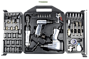 TY00050 Tarboya 50-teiliges Pneumatik-Werkzeugset für Autoreparaturen Inklusive Schraubenschlüssel, Ratsche, Drucklufthammer im Spritzguss-Tragekoffer - Product Image 3