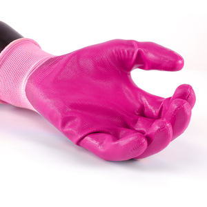 Guanti da lavoro per guanti rivestiti in Nitrile rosa da giardino generale calibro 13 - Product Image 3