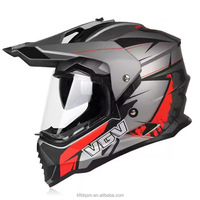 Casque de moto certifié tout-terrain rallye ABS |   Visière auto-teintante double |   Approuvé par le DOT |   Fermeture rapide unisexe pour le visage entier