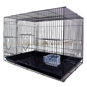 Di lusso in acciaio inox pappagallini gabbia di uccello <span class=keywords><strong>stand</strong></span> con metallo mangiatoia per uccelli di amore casa appeso bagno di uccello - Product Image 1