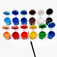 Peinture acrylique en bandelettes TBC, très vendue, pour artistes, kit de peinture DIY, 12 couleurs avec pinceau pour enfants