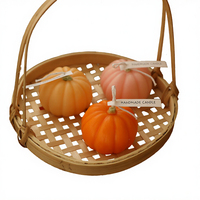 Bougie parfumée en forme de citrouille pour Halloween et Thanksgiving, bougie artisanale en cire de soja, décoration d'automne pour la maison, cadeau de fête