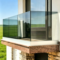 Vente en gros de balustrades en verre modernes, profilés en aluminium en forme de U pour escaliers, balcons, terrasses, piscines, villas
