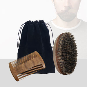 La migliore vendita 100% naturale medio morbido cinghiale spazzola per <span class=keywords><strong>barba</strong></span> con Logo personalizzato marrone scuro per la cura della <span class=keywords><strong>barba</strong></span> - Product Image 6