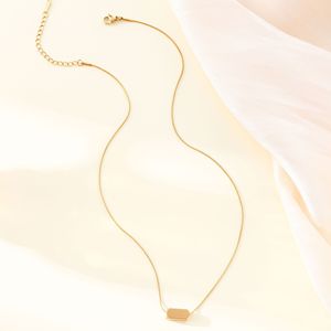 Elegante ciondolo in metallo in acciaio inox gioielli moderni per le donne minimalista geometrico orizzontale Bar collana - Product Image 4