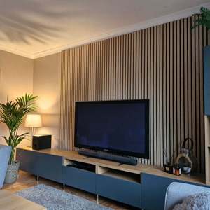 <span class=keywords><strong>Pannelli</strong></span> acustici economici in legno con lamelle insonorizzabili riassorbibili in 2400x600mm - Product Image 1