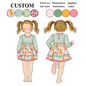 Vestido Casual de Punto Transpirable <span class=keywords><strong>para</strong></span> <span class=keywords><strong>Adolescentes</strong></span>, Cuello Redondo, Lazo, Estampado de Dibujos Animados, <span class=keywords><strong>para</strong></span> Otoño y <span class=keywords><strong>Navidad</strong></span> - Product Image 1