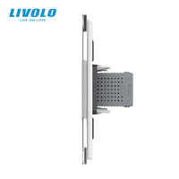 Prise de chargeur USB LIVOLO 120 Type US 20W avec double port rapide Type-C 22.5*45, fonction modulaire pour marchés américains, bureaux et hôtels